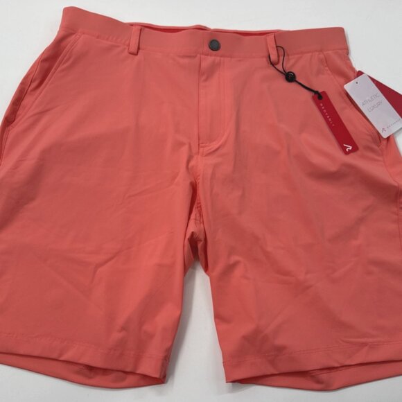 Redvanly Shorts Mens XL Coral Hanover Golf Stretch Performance Pull On 9" NEW - Picture 1 of 5